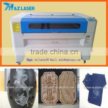 Leather label jeans wood low price CO2 wood laser engraving cutting machine