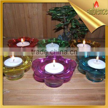 flower shaped Glass Candle Holder & tealight candle holder for party and bar