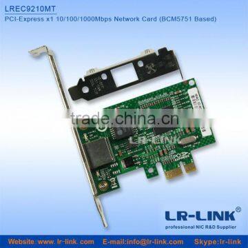 Support PXE PCI-Express x1 10/100/1000Mbps Lan Card RJ45 Ethernet Connector Adapter (BCM5751 Based)