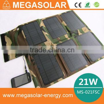 21W/12V Outdoor Foldable Solar Battery Charger Bag/Panel