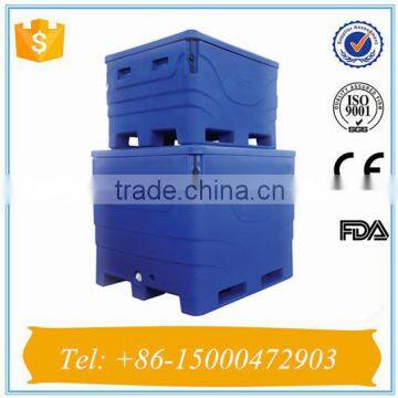 Keep fish cold insulated cooler box plastic cooler box fishing cooler box