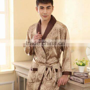 2015 Summer Mens Cool Quick Dry Printing Bathrobes