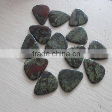 natural semi precious stone guitar picks-Dragon blood jasper stone guitar picks