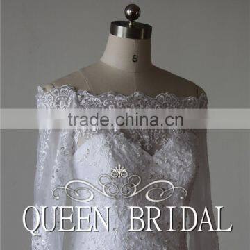 QUEEN BRIDAL Long Sleeve Wedding Dress Lace Beading Vestidos De Novia photo-6