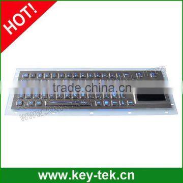 Vandal proof industrial public media center keyboard