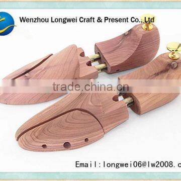 double metal tube wooden shoe tree/cedar shoe tree/shoetree