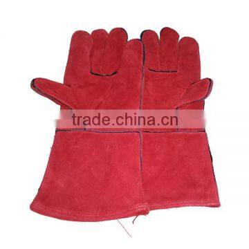 Popular red color Long Leather Gloves