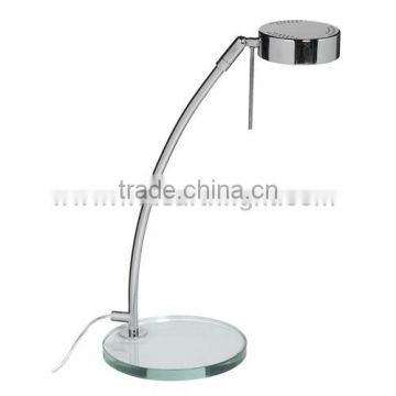 UL Listed Chrome Finish Hotel Reading Light With Glass Base T80284