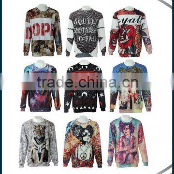 wholesale womens long sleeve full screen printing sweatshirt