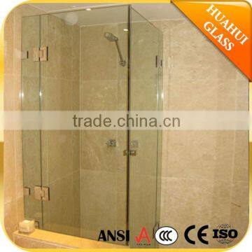 Hinged door with 3/8" thick glass shower door