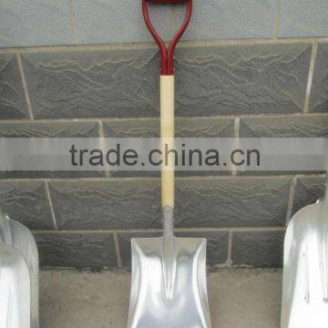 aluminum snow shovel with wood handle