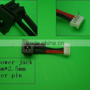 laptop dc power jack with cable for Toshiba