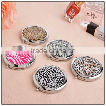 Epoxy Custom Made Logo Stainless Steel Round Small Personal Pocket Mirror