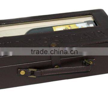 Customized PU Leather Wine Packaging Box With Opener Tools photo-5