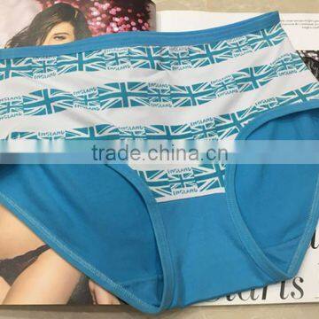 Special Bright Colorful British Flag Pattern Large Size Underwear for Female