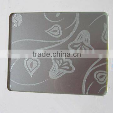 4mm acid etched decorative glass