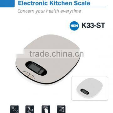 5kg Slim Electronic Kitchen Weighing Scale Stainless Steel Weighing Food Scale Lightweight With Milk Measure and Tare Function photo-3