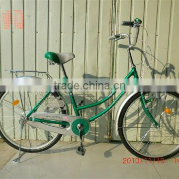 26"city bicycle green