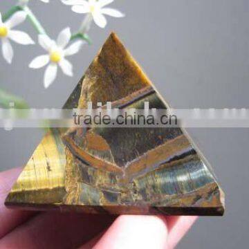 Natural Rock Tiger Eye Quartz Crystal Pyramid