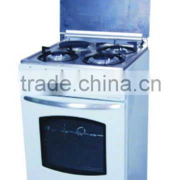 free standing 4 burner gas cooker oven with iron coated