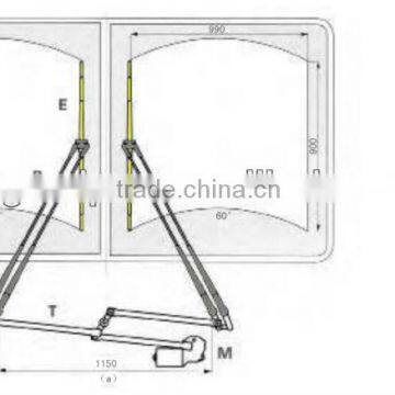 Bus Wiper Linkage Assembly, Synchronised Pantograph wiper system with 1 motor , Heay duty for bus