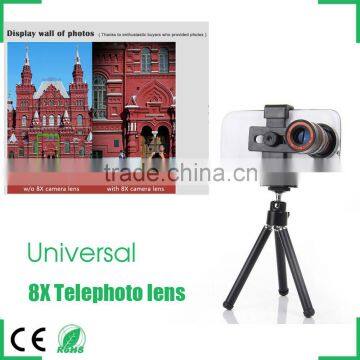 mobile phone zoom lens 8x telescope telephoto camera photographic long focus lens with tripod