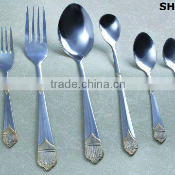 Stainless Steel Gold Plated cutlery sets