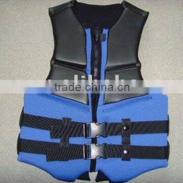 Inflatable neoprene life vest