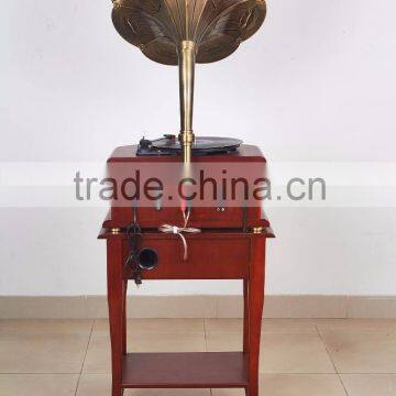 The Hotel With Antique Solid Wood Phonograph Have Bluetooth and USB Recording Machine photo-3