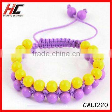 Wholesale Fashion 10mm cheap acrylic Beads Bracelet for USA and EU