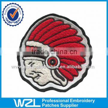 Custom chenille textile tag patch Sports wear felt embroidery chenille patch label