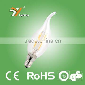 2015 New Product C37L 2W LED Filament Candle Light With Clip E14/E27 With Tail of CE and ROHS Approved Led Window Candle Lights photo-2