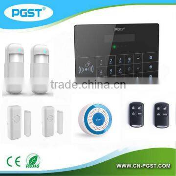 Multi language menu gsm pstn network wireless smart home intruder security alarm system