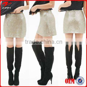 2014 Women Sequined Skirt Mini Skirt & Women beads skirts