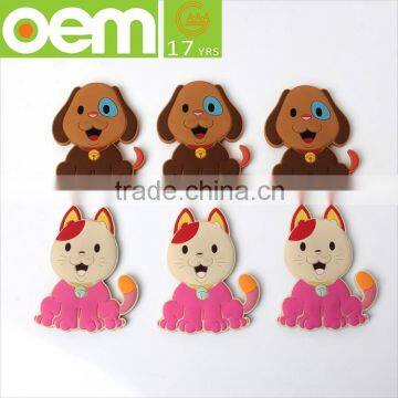 custom made latest soft pvc fridge magnet and fashion animal shaped silicone fridge magnet for souvenir