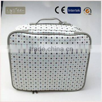 PU Cosmetic bag washing bag Aslant bag double zippers cosmetic bag waterproof cosmetic bag