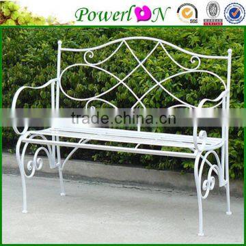 Elegant White Antique Garden Bench