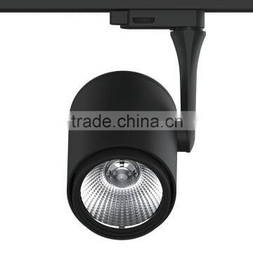 TIWIN Top Quality High CRI High Power Black Commercial 25W COB cool white led track light fixture for Stores, shopping mall