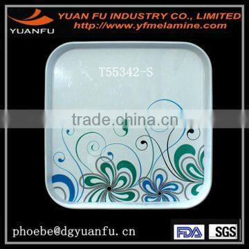 Square clear plastic tray lunch tray