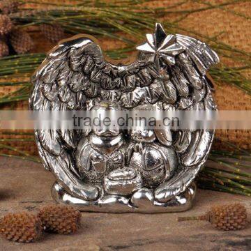 Resin Nativity Set in Wing Embrace photo-5