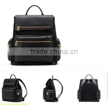 Colorful OEM Leather Women's Shoulder Backpack School Bag Satchel