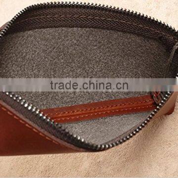 Leather Pencil Pouch Vintage Style Soft Pen Pencil Case for Student Professionals and Artists Gifts Multiple Purpose photo-3