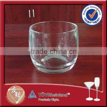 High flint glass 530ml round candle glassware wholesale
