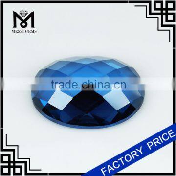 Messi Gems Loose Gemstone Oval 20 x 29 120# Blue Synthetic Spinel