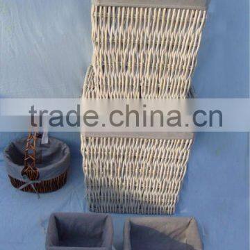 Pretty utility wheat rattan basket and basket