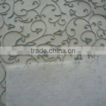 for sofa cushion Jasminum sambac flock composite fabric