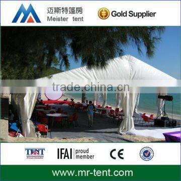 500 people wedding marquee tent with curtain