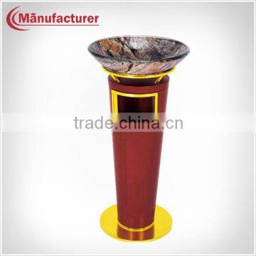 Wood classical mini garbage can/glass pot trash receptacles/ground ash barrel for guest room