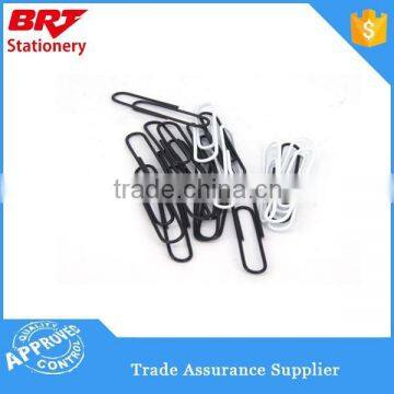 Plastic coating black and white color standard paper clip