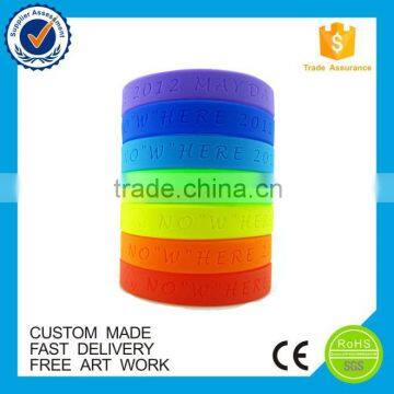 China supplier sublimation custom blank silicone wristband wholesale